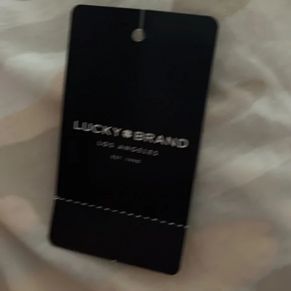 NWT Lucky Brand Peach Tan Camo Tie Front Tank Top V Neck - Picture 12 of 12